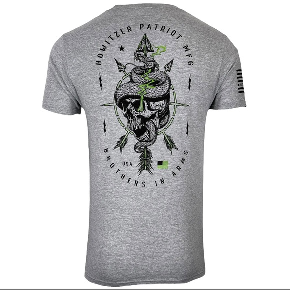 Howitzer Style Men's T-Shirt SPIRIT OF VALOR Military Grunt MFG - Picture 1 of 13